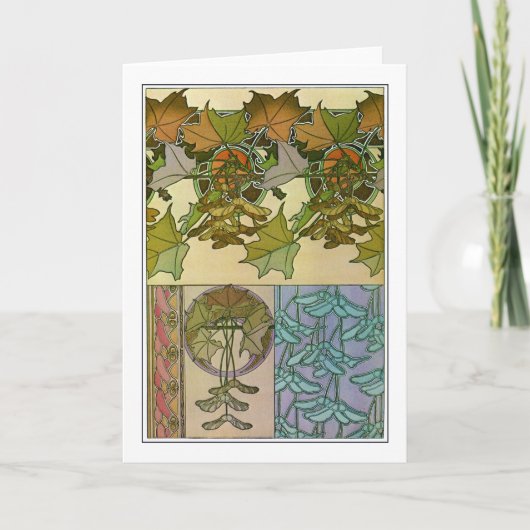 Planten van Art Nouveau Style, Mucha Kaart (Voorkant)