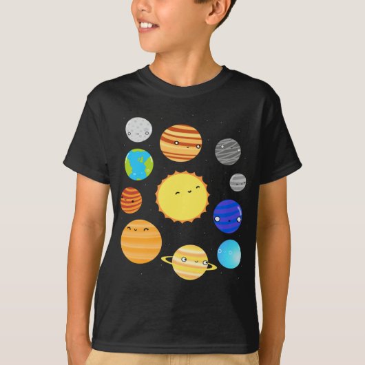 Planten van de Kinderen van het zonnestelsel T-shirt (Voorkant)