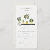 Planten van de luffia van elke leeftijd uitnodigen bedankkaart (Voorkant / Achterkant)