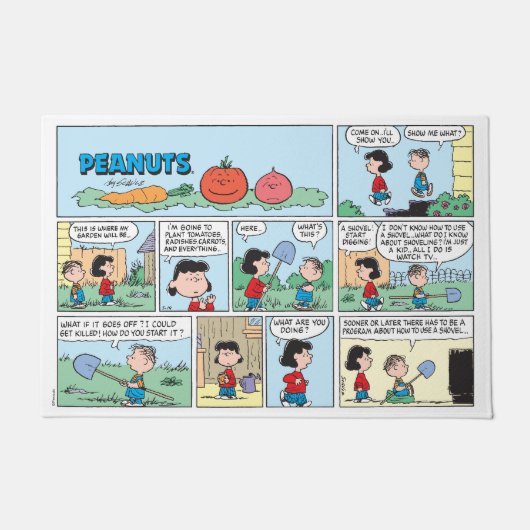 Planten van een moestuin deurmat (Voorkant)