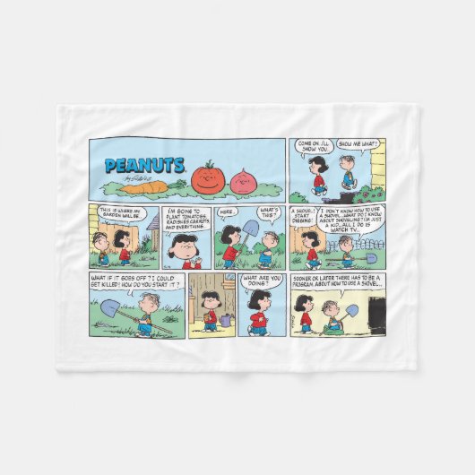 Planten van een moestuin fleece deken (Voorkant (Horizontaal))