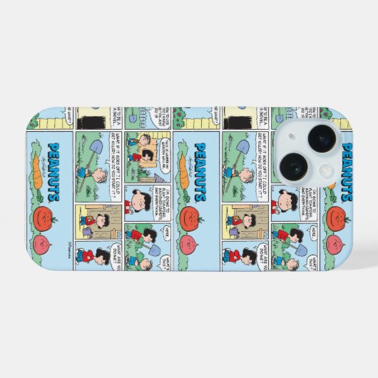 Planten van een moestuin iPhone 15 case (Achterkant horizontaal)