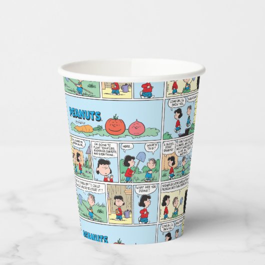 Planten van een moestuin papieren bekers (Links)