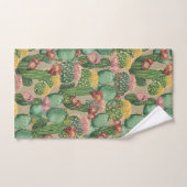 Planten van geassorteerde bloedingscactus bad handdoek (Handdoek)