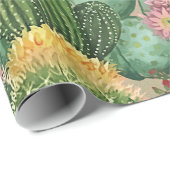 Planten van geassorteerde bloedingscactus cadeaupapier (Rol Hoek)