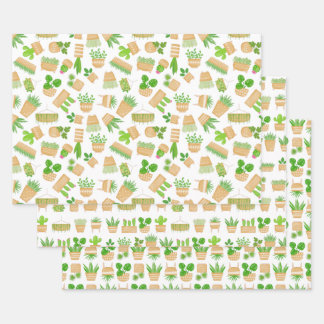 Planten van het huis Cactus op Witte papierbladen Inpakpapier Vel