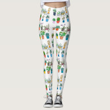 Planten van het huis drukken leggings
