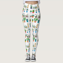 Planten van het huis drukken leggings