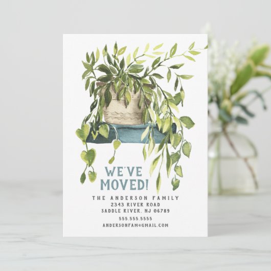 Planten van het Huis van waterverf Verwijzende aan Kaart (Staand voorkant)