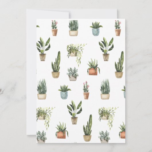 Planten van het Huis van waterverf Verwijzende aan Kaart (Achterkant)