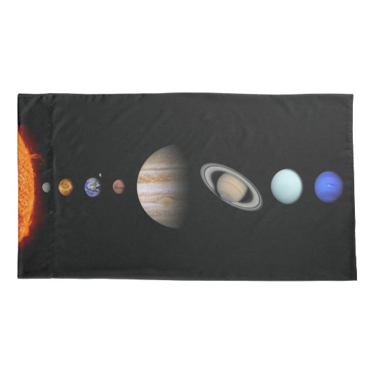 PLANTEN VAN HET SOLAR SOLAR SYSTEM Custom King Siz Kussensloop (Achterkant)