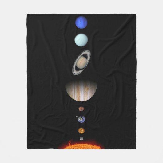 PLANTEN VAN HET SOLAR-SYSTEEM Aangepaste ventilato Fleece Deken (Voorkant)