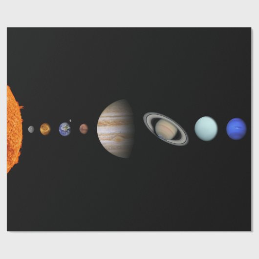 PLANTEN VAN HET SOLAR-SYSTEEMpapier voor het ompak Cadeaupapier (Vlak)