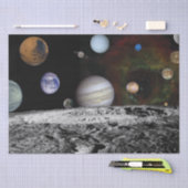 Planten van het tissuepapier voor het zonnestelsel (Craft)