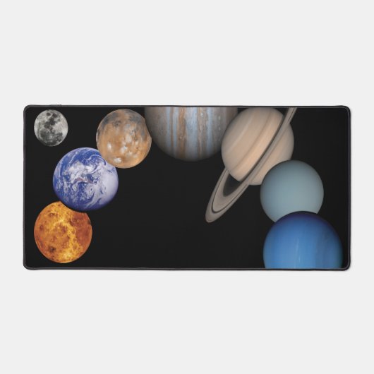 Planten van het zonnestelsel bureaumat (Voorkant)