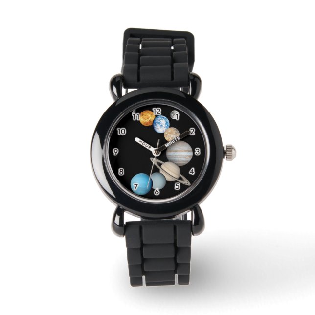 Planten van het zonnestelsel (Colour Changeable) W Horloge (Voorkant)