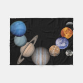 Planten van het zonnestelsel fleece deken (Voorkant (Horizontaal))