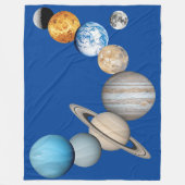 Planten van het zonnestelsel (Kleur veranderbaar) Fleece Deken (Voorkant)
