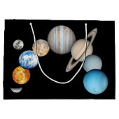 Planten van het zonnestelsel (Kleur veranderbaar) Groot Cadeauzakje (Achterkant)