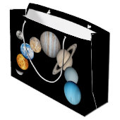 Planten van het zonnestelsel (Kleur veranderbaar) Groot Cadeauzakje (Achterkant Gekanteld)