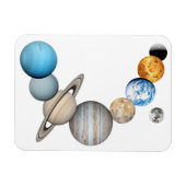 Planten van het zonnestelsel (Kleur veranderbaar) Magneet (Horizontaal)