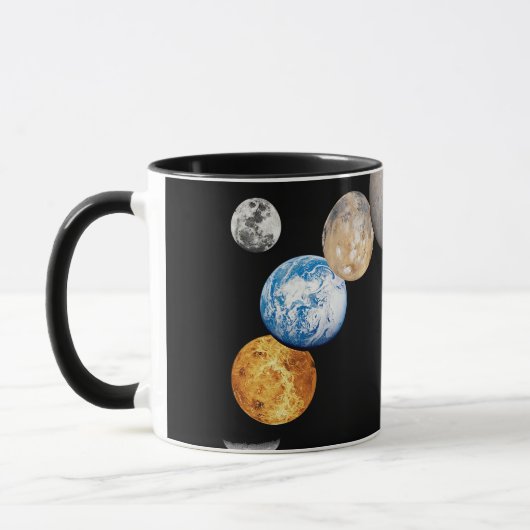 Planten van het zonnestelsel (Kleur veranderbaar)  Mok (Links)