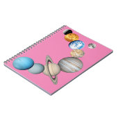 Planten van het zonnestelsel (Kleur veranderbaar) Notitieboek (Linkerzijde)