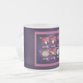 Planten van het zonnestelsel matglas koffiemok (Voorkant links)