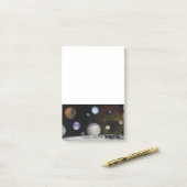 Planten van het zonnestelsel post-it® notes (Op bureau)