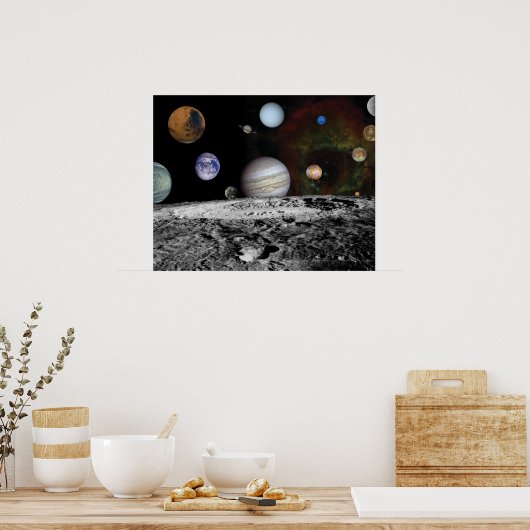 Planten van het zonnestelsel poster (Keuken)
