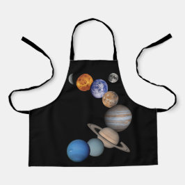 Planten van het zonnestelsel schort