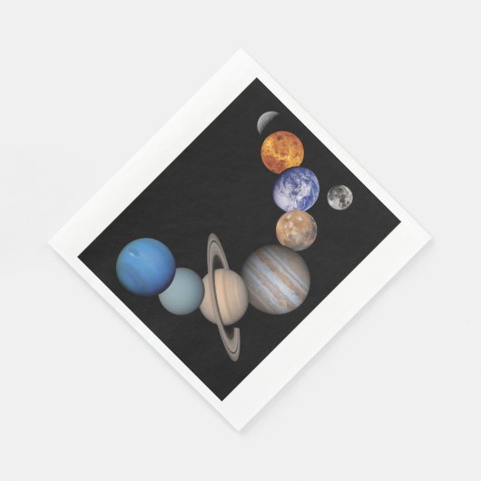 Planten van het zonnestelsel servetten (Hoek)