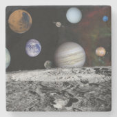 Planten van het zonnestelsel stenen onderzetter (Voorkant)