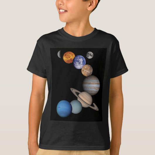 Planten van het zonnestelsel t-shirt (Voorkant)