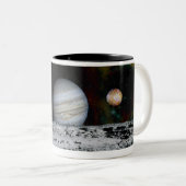 Planten van het zonnestelsel tweekleurige koffiemok (Voorkant rechts)