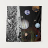 Planten van het zonnestelsel wandkleed (Voorkant (horizontaal))