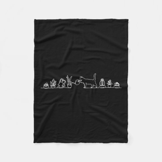 Planten van kattenwater fleece deken (Voorkant)