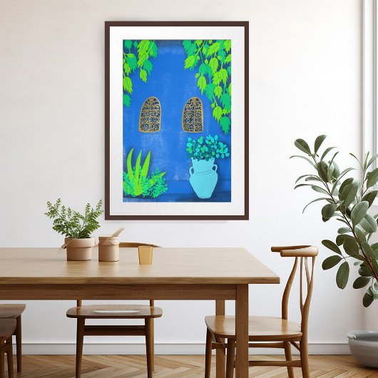 Planten van Marokkaanse tuinbouwblauw Poster