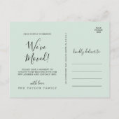 Planten van Potlood House | Mint dat we hebben ver Aankondigingskaart (Achterkant)