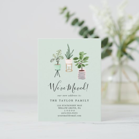 Planten van Potlood House | Mint dat we hebben ver Aankondigingskaart (Staand voorkant)