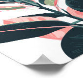 Planten van roze en groene rubber 🌿 🌸 poster (Hoek)