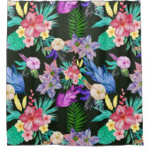 Planten van tropisch Oerwoud Douchegordijn (Voorkant)