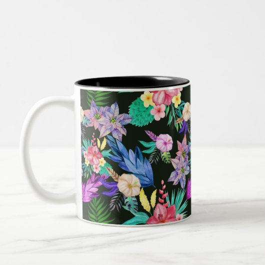 Planten van tropisch Oerwoud Tweekleurige Koffiemok (Links)