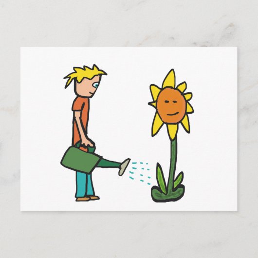 Planten van waterkuiven briefkaart (Voorkant)