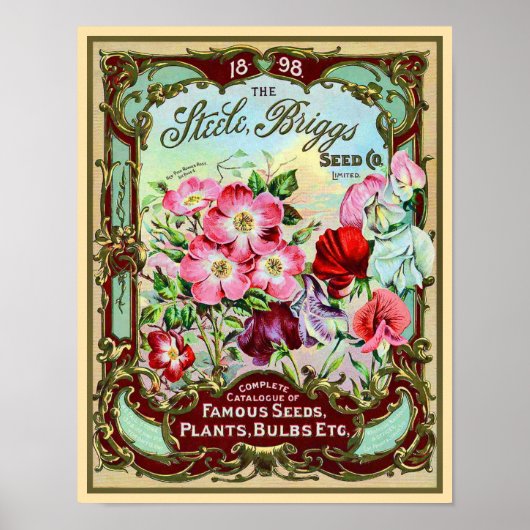 Planten van  zaad en Hoesje van bassins Poster (Voorkant)