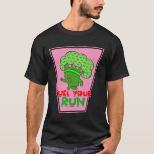 Planten Vegetarische Veggies Broccoli Runner Groen T-shirt