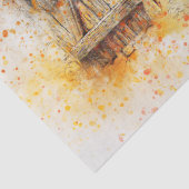 Planten Venster Waterverf Kunstontage Tissuepapier (Detail)