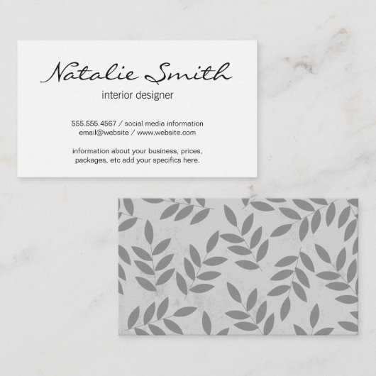 Planten Visitekaartje (Voorkant / Achterkant)