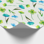 planten voor abstracte waterverf naadloos patroon cadeaupapier (Hoek)