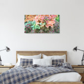 Planten voor kleurrijke regenboog canvas afdruk (Insitu (Slaapkamer))
